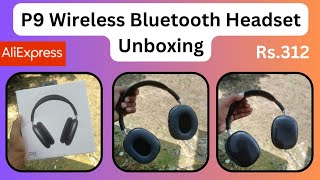 P9 Wireless Bluetooth Headset Unboxing aliexpress unboxing 2024 [upl. by Leirrad]