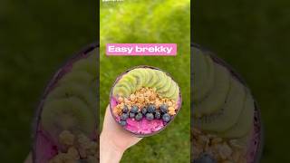 Easy brekky Berries bowl 😋 🫐 shortsviral dragonfruit brekky [upl. by Ahsilav]