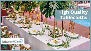 High Quality Tablecloths  Polyester Tablecloths  Tableclothsfactorycom [upl. by Clauddetta496]