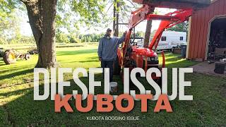 Trying To Fix Kubota Diesel Issue  Kubota LA525 Running Rough  Diesel Tractor Issues [upl. by Neelhtac]