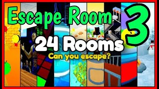 Roblox ESCAPE ROOM 3  24 ROOMS CODES by WreckItGames [upl. by Scharf]