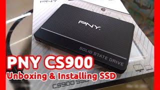 PNY CS900 SSD Unboxing  How to Install SSD Solid State Drive [upl. by Asennav]