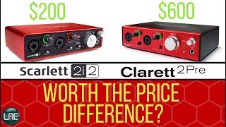 Scarlett 2i2 VS Clarett 2Pre  Latency Preamps AIR Comparison  Focusrite Audio Interface Shootout [upl. by Serafina]