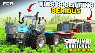 THIS IS GETTING SERIOUS  Survival Challenge Multiplayer  FS22  Episode 8 [upl. by Thynne]