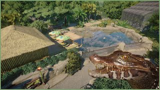 🐊Dwarf Caiman habitat  Amalfina Zoo  Planet Zoo  speedbuild🌴 [upl. by Bussy]