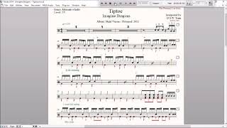 Drum Score  Imagine Dragons  Tiptoe [upl. by Kcirdnek]