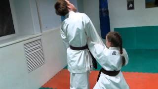 Small And Young Girl Throws Man Around During Knife Defense Training [upl. by Ailekahs559]