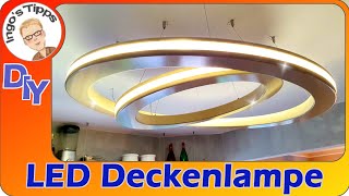 LED Deckenleuchte selber bauen rund exclusives Design Ringe des Saturn schwebend DIY IngosTipps [upl. by Liuqa]