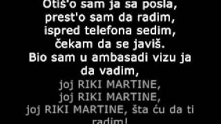 Nesa Bridzis  Aj Riki Martine Tekst Pjesme Lyrics [upl. by Uchish229]