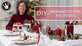 6 WEIHNACHTS DIYIDEEN  weihnachtliche Tischdeko  Weihnachtstafel dekorieren  GEWINNSPIEL [upl. by Lauryn]