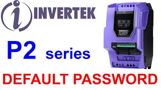 Invertek P2  Default password  Extended menu access  Parameter P14 ODP2 [upl. by Jovita784]