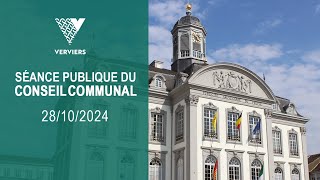 Conseil Communal  Ville de Verviers  28 octobre 2024 [upl. by Glaab747]