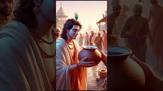 Krishna and the Water Pot reels lordkrishna motivation facts love [upl. by Neiviv513]