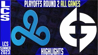 C9 vs EG Highlights ALL GAMES  LCS Summer 2023 Playoffs Upper RND 2  Cloud9 vs Evil Geniuses [upl. by Ashleigh]