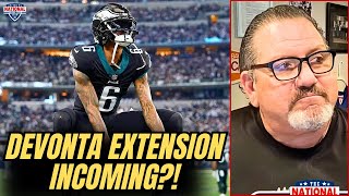 Devonta Smith EXTENSION Incoming Eagles In Talks with STAR WRDan Sileo REACTS [upl. by Glenine760]