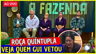 🔥ROÇA QUÍNTUPLA  FORMAÇÃO DE ROÇA QUÍNTUPLA EM A FAZENDA 16 ao vivo  VOTAÇÃO CARA A CARA ao vivo [upl. by Chan]