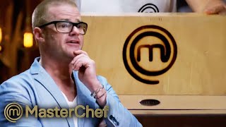 Australia Mystery Box with Heston Blumenthal  MasterChef Australia [upl. by Ilka]