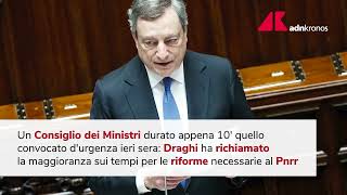 Draghi in Cdm quotFiducia sul ddl concorrenza entro maggioquot [upl. by Katonah955]