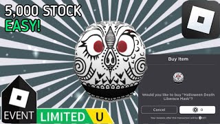 FREE LIMITED UGC How to get the HALLOWEEN DEATH LIBERACE MASK in Circus Tycoon ROBLOX [upl. by Gilly]