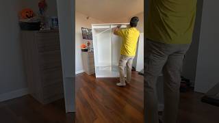 Ikea Kleppstad wardrobe with sliding doors ikea furniture dewalt diy interiordesign homedecor [upl. by Htebazile]