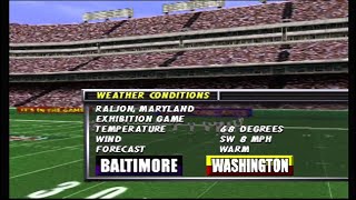 Madden 64 N64 Baltimore vs Washington [upl. by Rinaldo]