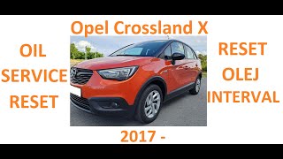 Opel Crossland X odfrom 2017  reset oil service [upl. by Penney808]