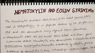 HEMATOXYLIN AND EOSINH and E STAINING [upl. by Loziram]