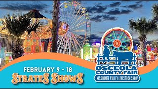 The 80th Osceola County Fair February 9th  18th 2024 at Osceola Heritage Park in Kissimmee [upl. by Erlinna965]