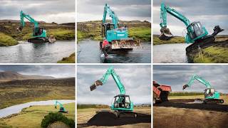 MyKobelco ED160 5 Blade Runner  Iceland [upl. by Ahsirtak584]