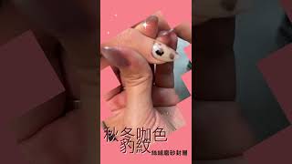 MEIKE 媚克美學 美甲客做實做秋冬咖色豹紋絲絨磨砂封層 nails nailart naildesign [upl. by Tortosa787]