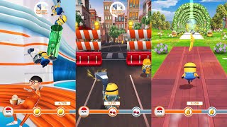 Despicable Me Minion Rush  Vectors Fortress vs Downtown vs Minion Park [upl. by Adin126]