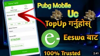 Esewa Bata Pubg Mobile Uc Topup यसरी गर्नुहोस् In Nepal  How To Topup Pubg Uc By Esewa In Nepal [upl. by Nathanil]