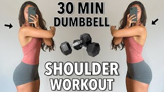 30 MIN SHOULDER Workout with Dumbbells  Upper Body Workout at Home ⌛🔥  30x30 Day  21 [upl. by Peedus70]