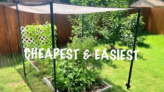 Cheapest amp Easiest Garden Shade Cloth [upl. by Brighton]