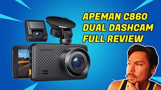 APEMAN C860 DUAL DASH CAM REVIEW [upl. by Osrit528]