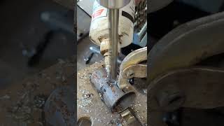 Drilling a hole metalworking [upl. by Renault]