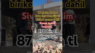 80 metre kare ev kaba insaat maliyeti2024 inşaat construction insaat [upl. by Ailegave]