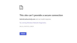 HTTP and HTTPS  Cant Provide a Secure Connection  ACCESS THE SITE [upl. by Meade]