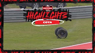 Marco Andretti loses rearend housing in Turn 11 at COTA [upl. by Darius729]