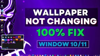 How to Fix Wallpapers Not changing On Windows 11 2024 [upl. by Nyleahs]