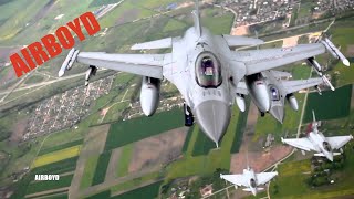 F16 amp Eurofighter Formation Flight [upl. by Gascony]