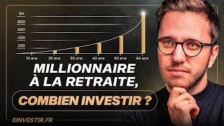 Combien dargent investir pour être millionnaire à la retraite [upl. by Ainad]