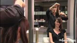 Salon Dallas Coiffure Uccle Bruxelles  Chignon Banane [upl. by Kcitrap470]