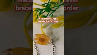 Diy Natural flower Resin bracelet diyresincraft resinartstudio braceletmaking [upl. by Noramac]