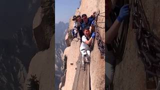 Mount Huashan Death Trail Hiking  Most Dangerous Hike tourism hiking mountains vlgruon [upl. by Selrahcnhoj]