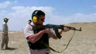 US Gov workers 1st time on a AK47 Afghanistan [upl. by Ecirp426]