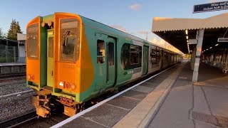 Class 313 PEP  BREL 1972  313203  Tones amp Sunset Departure  Southern  Havant  100523 [upl. by Euqinobe364]