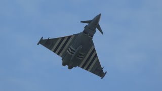 RAF Moggy Typhoon Display at Duxford BoB Airshow 14th September 2024 [upl. by Mischa]