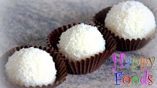 How to make homemade Coconut Raffaello Balls  HappyFoods [upl. by Blaire694]