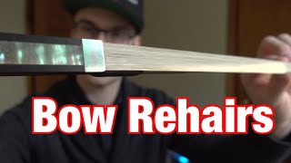 How to Rehair a Violin Bow  Part 1 of 4 Making the Plugs HD [upl. by Birkle]